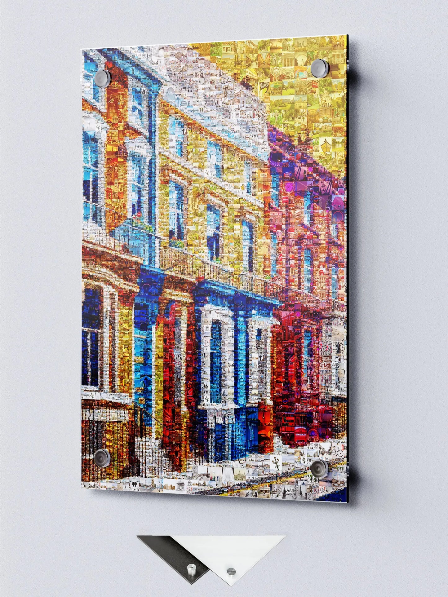 Vibrant London Mosaic Artwork - Colorful Urban Landscape Wall Art AtelierMosaics