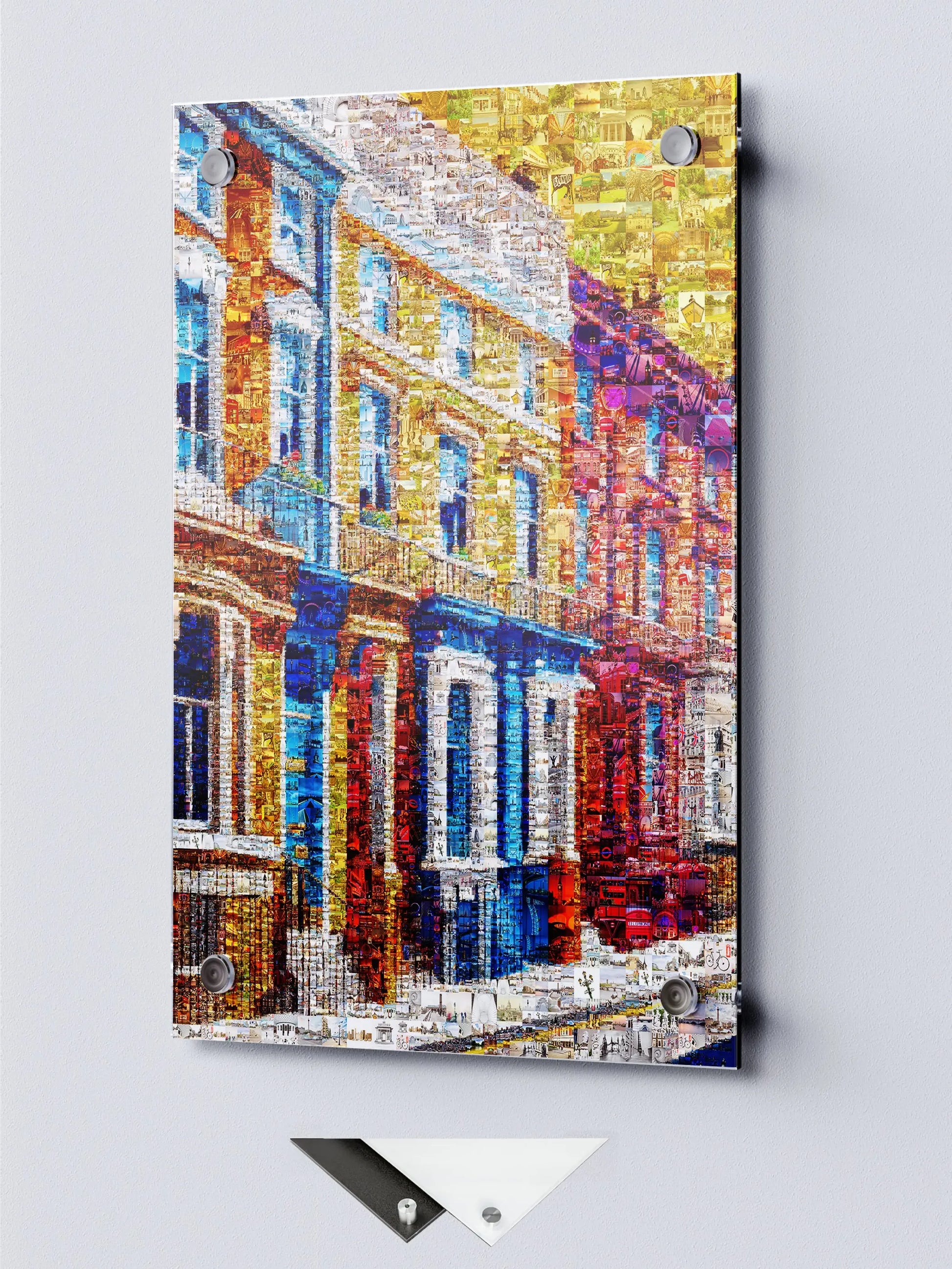 Vibrant London Mosaic Artwork - Colorful Urban Landscape Wall Art AtelierMosaics