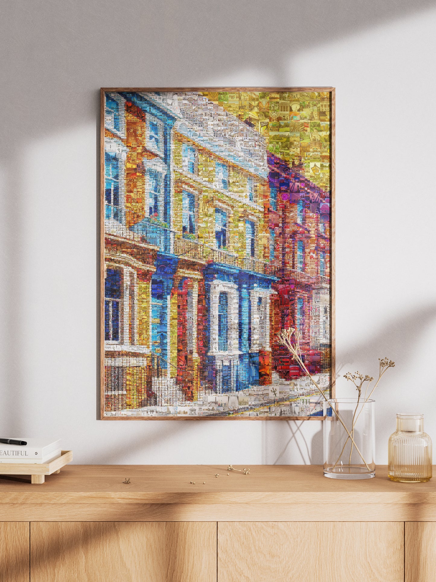 Vibrant London Mosaic Artwork - Colorful Urban Landscape Wall Art AtelierMosaics