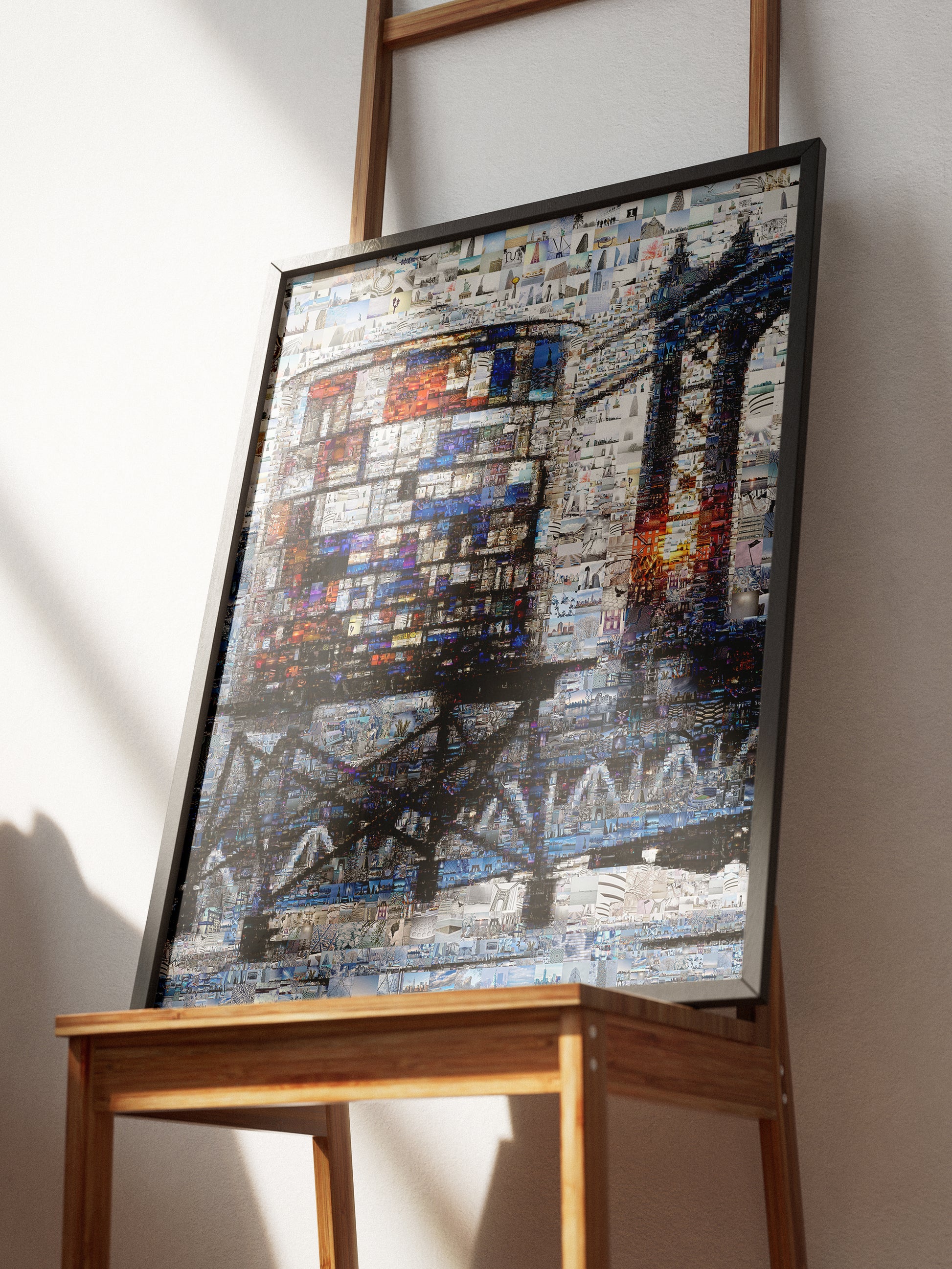Stunning Mosaic Artwork of Iconic Water Tower - Unique Wall Art for Home Decor AtelierMosaics