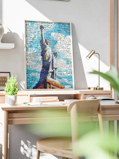 Stunning Mosaic Art of the Statue of Liberty - Unique Home Decor Piece AtelierMosaics