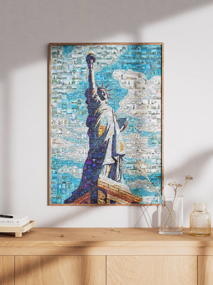 Stunning Mosaic Art of the Statue of Liberty - Unique Home Decor Piece AtelierMosaics