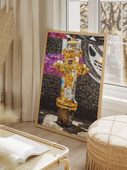 Stunning Mosaic Art of a Fire Hydrant – Unique Urban Decor for Home or Office AtelierMosaics