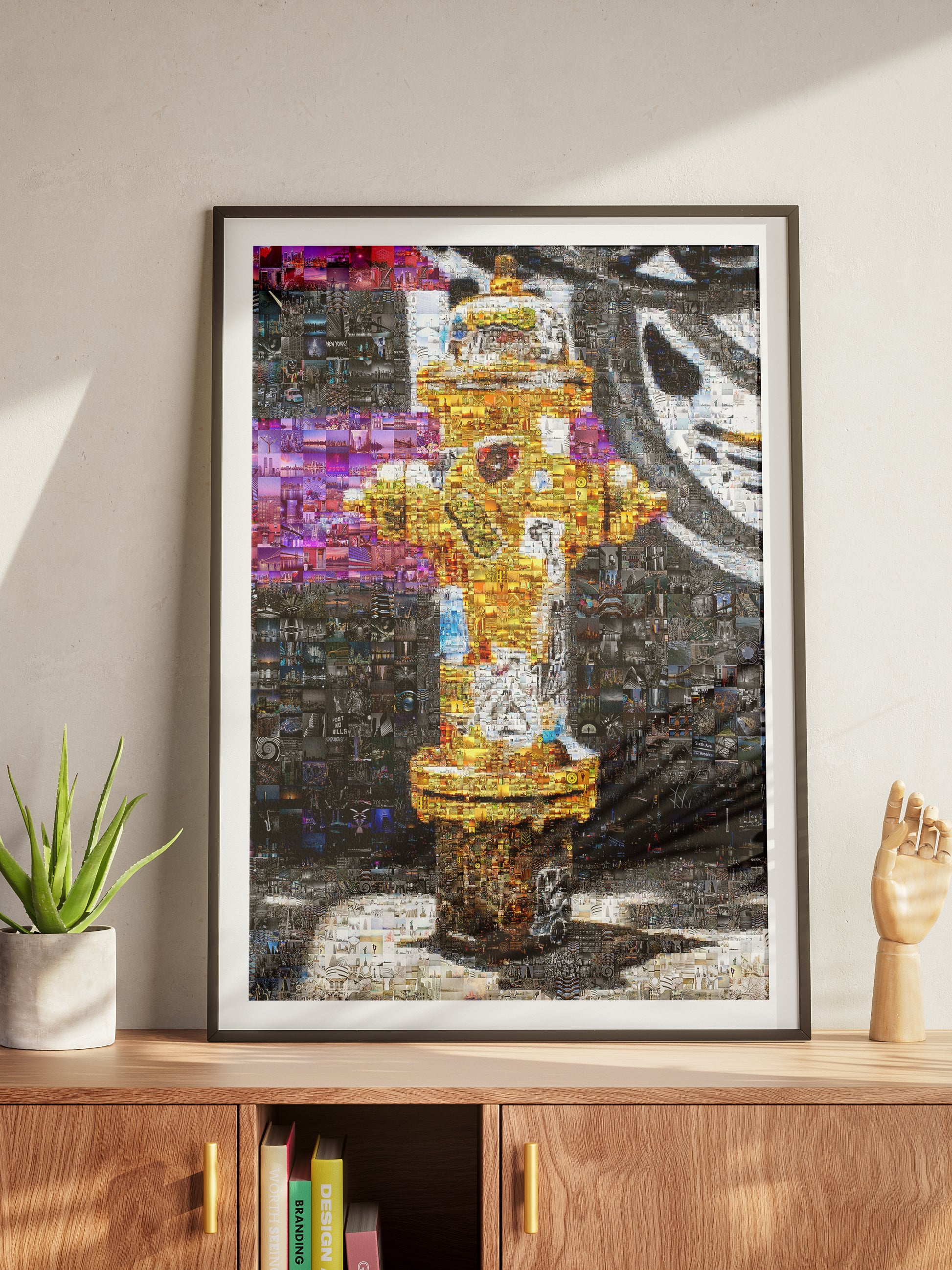 Stunning Mosaic Art of a Fire Hydrant – Unique Urban Decor for Home or Office AtelierMosaics