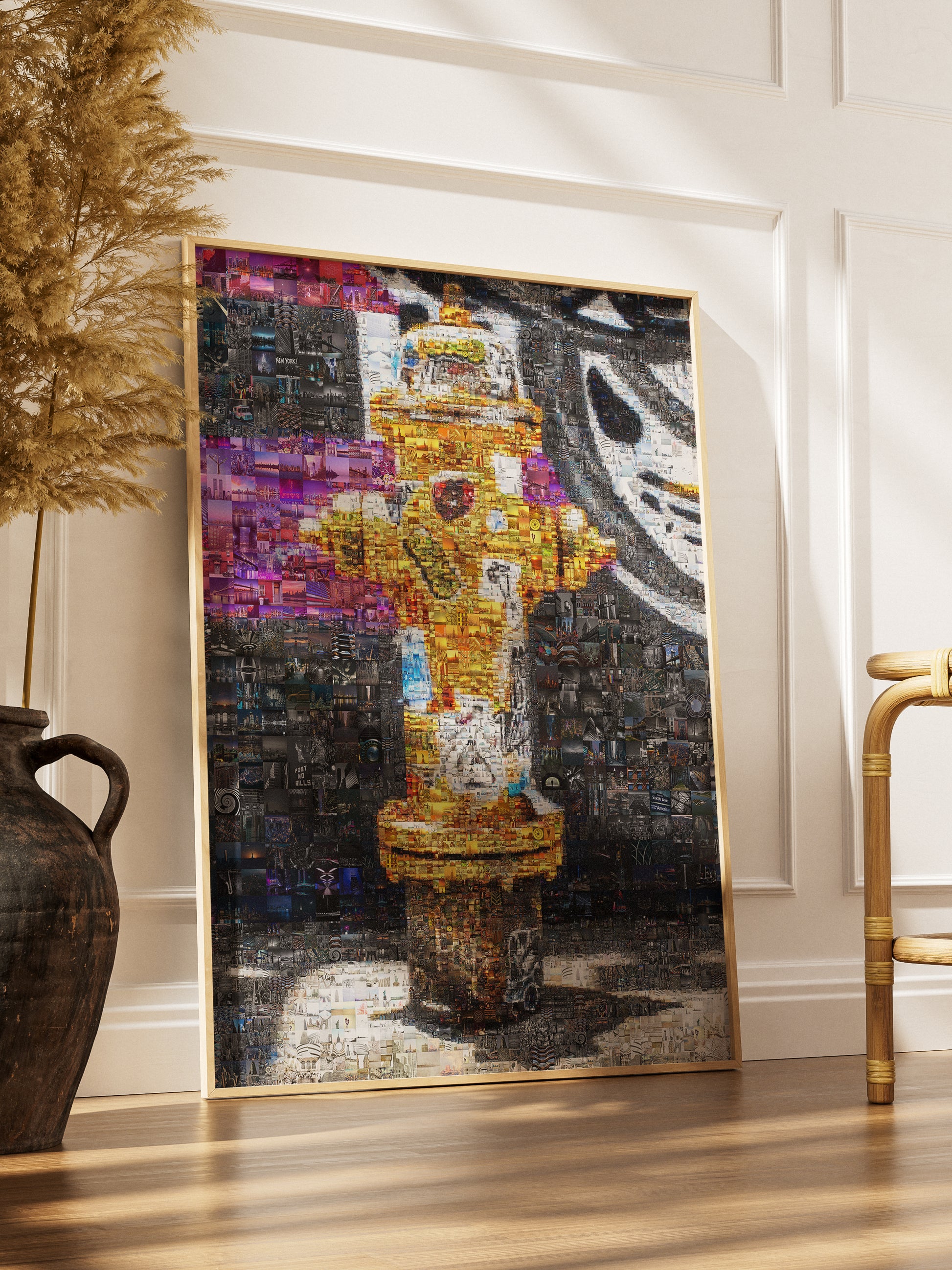 Stunning Mosaic Art of a Fire Hydrant – Unique Urban Decor for Home or Office AtelierMosaics