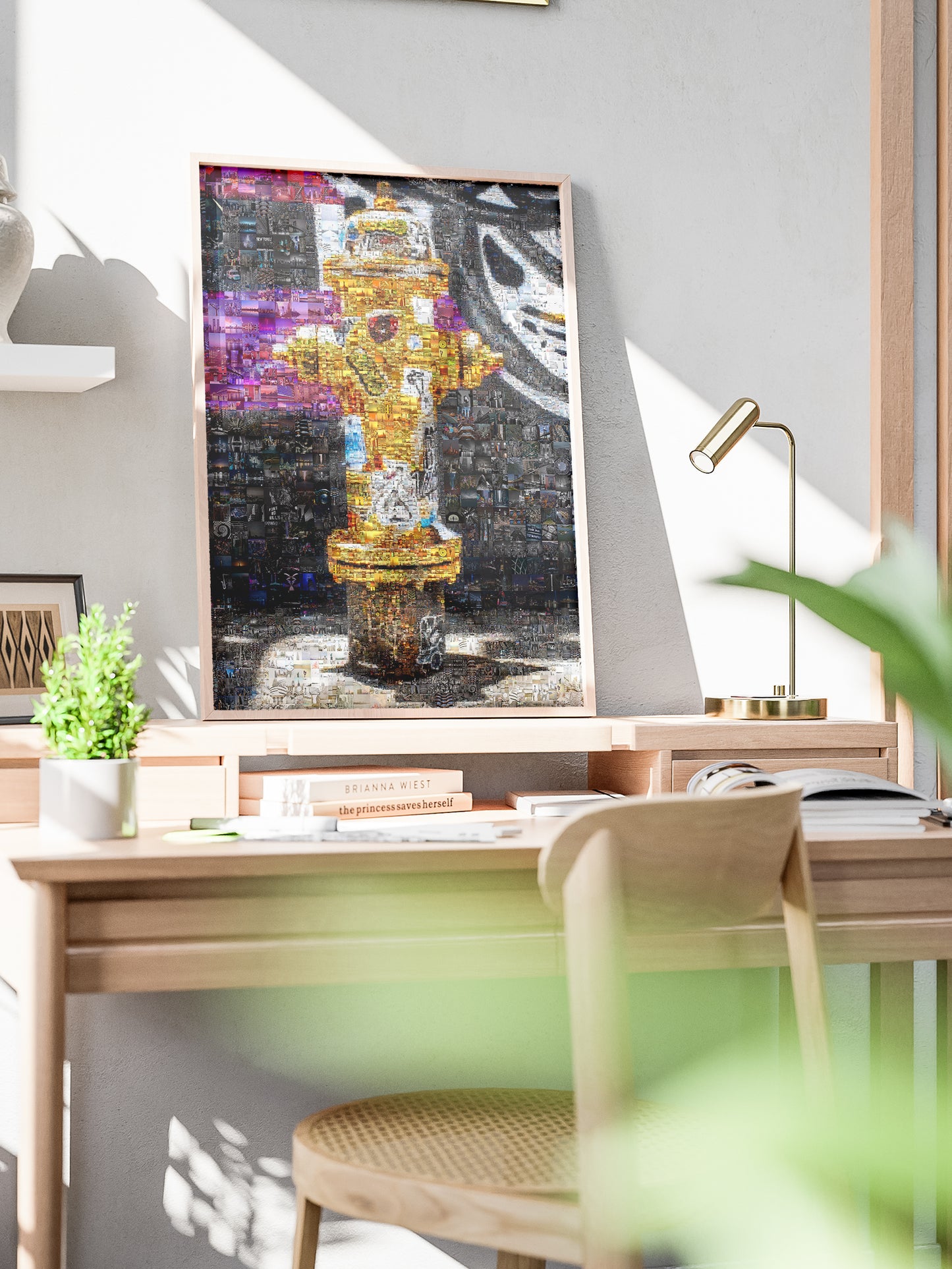 Stunning Mosaic Art of a Fire Hydrant – Unique Urban Decor for Home or Office AtelierMosaics