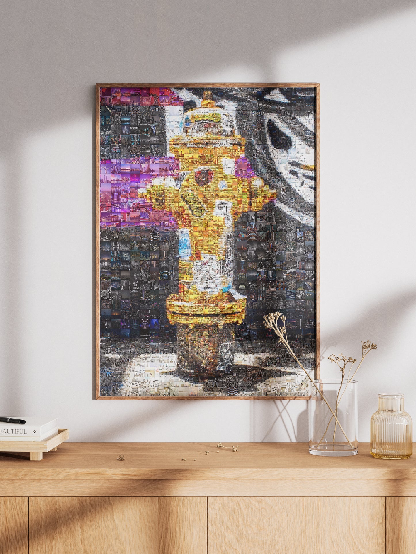 Stunning Mosaic Art of a Fire Hydrant – Unique Urban Decor for Home or Office AtelierMosaics