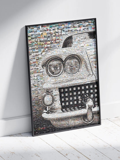 Vintage Car Mosaic Artwork - Unique Automotive Wall Art for Car Enthusiasts AtelierMosaics