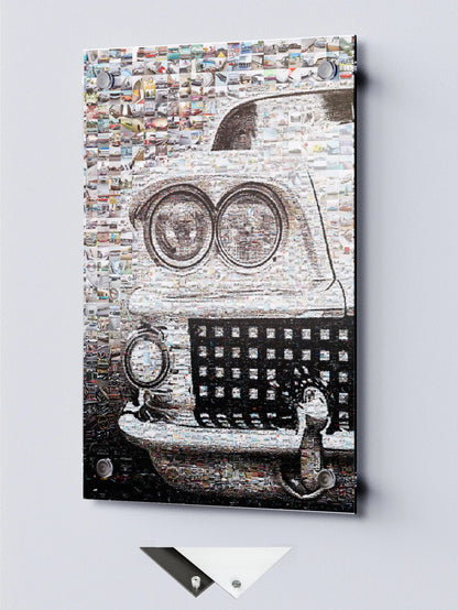 Vintage Car Mosaic Artwork - Unique Automotive Wall Art for Car Enthusiasts AtelierMosaics