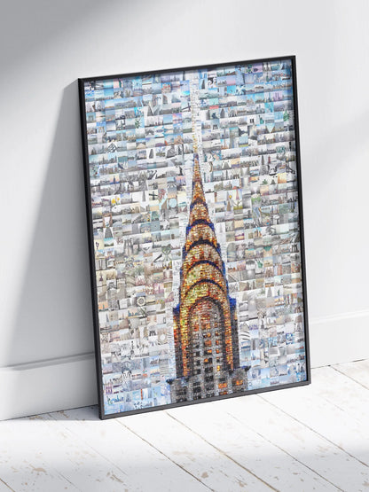 Stunning Chrysler Building Mosaic Art - Unique Urban Wall Decor for Modern Spaces AtelierMosaics