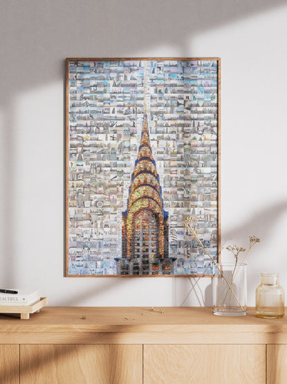 Stunning Chrysler Building Mosaic Art - Unique Urban Wall Decor for Modern Spaces AtelierMosaics