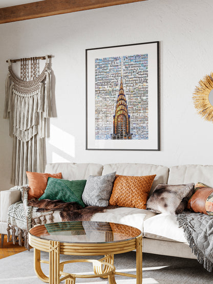 Stunning Chrysler Building Mosaic Art - Unique Urban Wall Decor for Modern Spaces AtelierMosaics