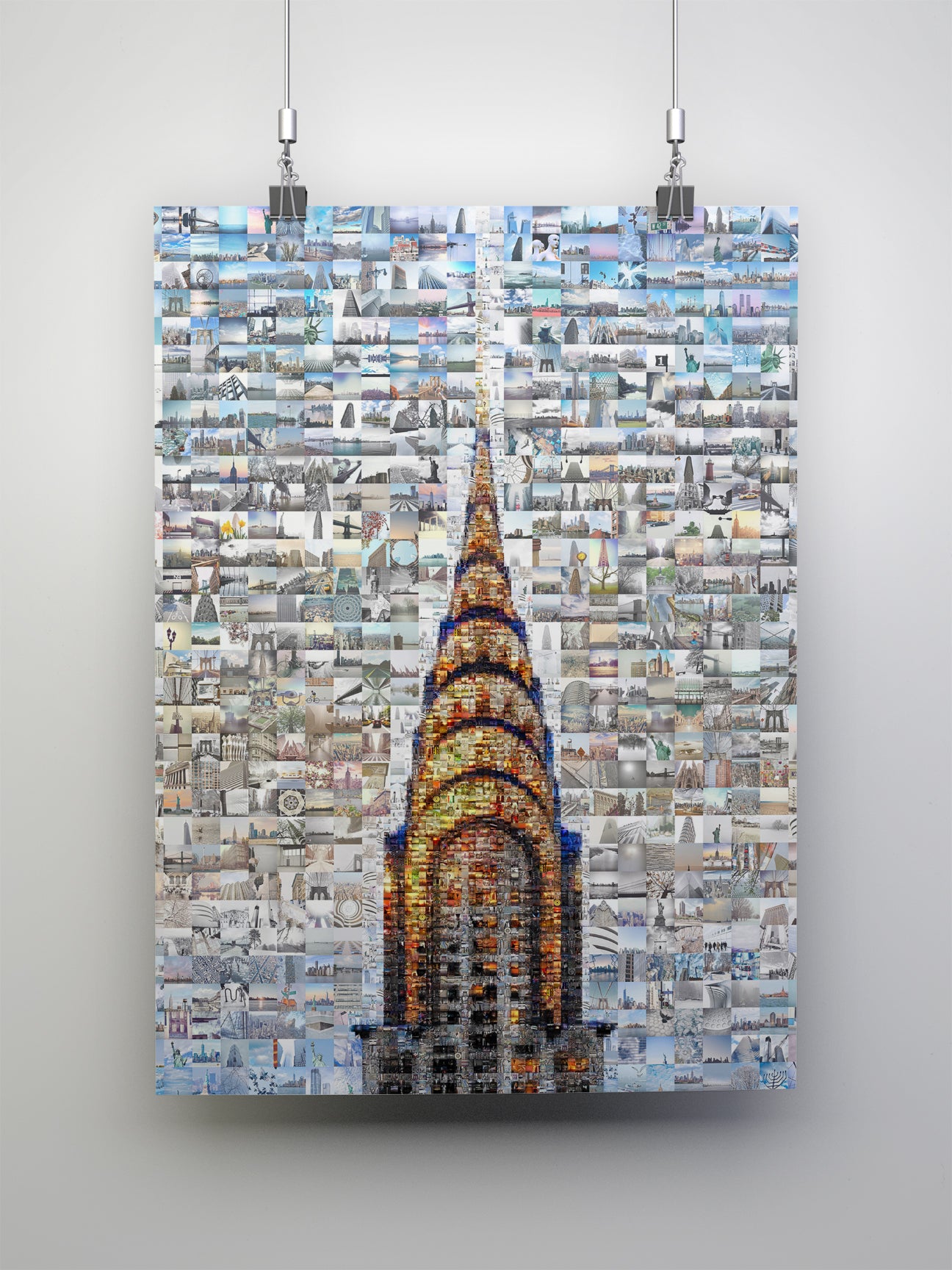 Stunning Chrysler Building Mosaic Art - Unique Urban Wall Decor for Modern Spaces AtelierMosaics