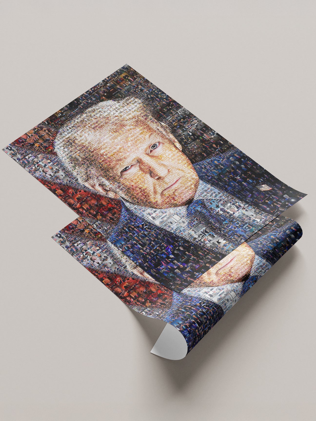 Stunning Mosaic Portrait of Donald Trump - Unique Art Piece Capturing Iconic Moments AtelierMosaics