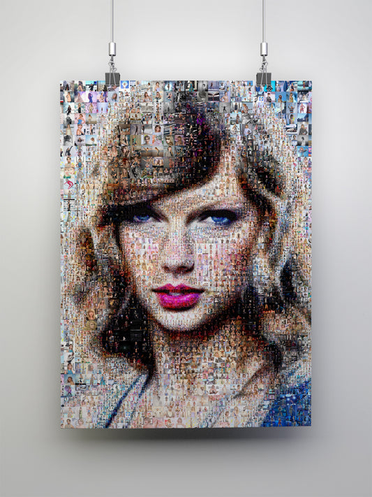 Stunning Taylor Swift Mosaic Artwork - Unique Wall Art for Music Lovers and Swifties