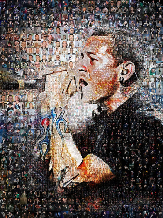Chester Bennington Mosaic Artwork - Celebrating the Legacy of Linkin Park | Perfect for Music Fans AtelierMosaics