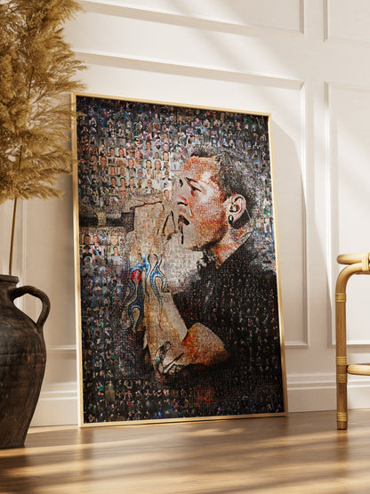 Chester Bennington Mosaic Artwork - Celebrating the Legacy of Linkin Park | Perfect for Music Fans AtelierMosaics