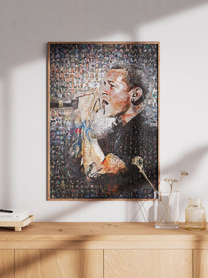 Chester Bennington Mosaic Artwork - Celebrating the Legacy of Linkin Park | Perfect for Music Fans AtelierMosaics