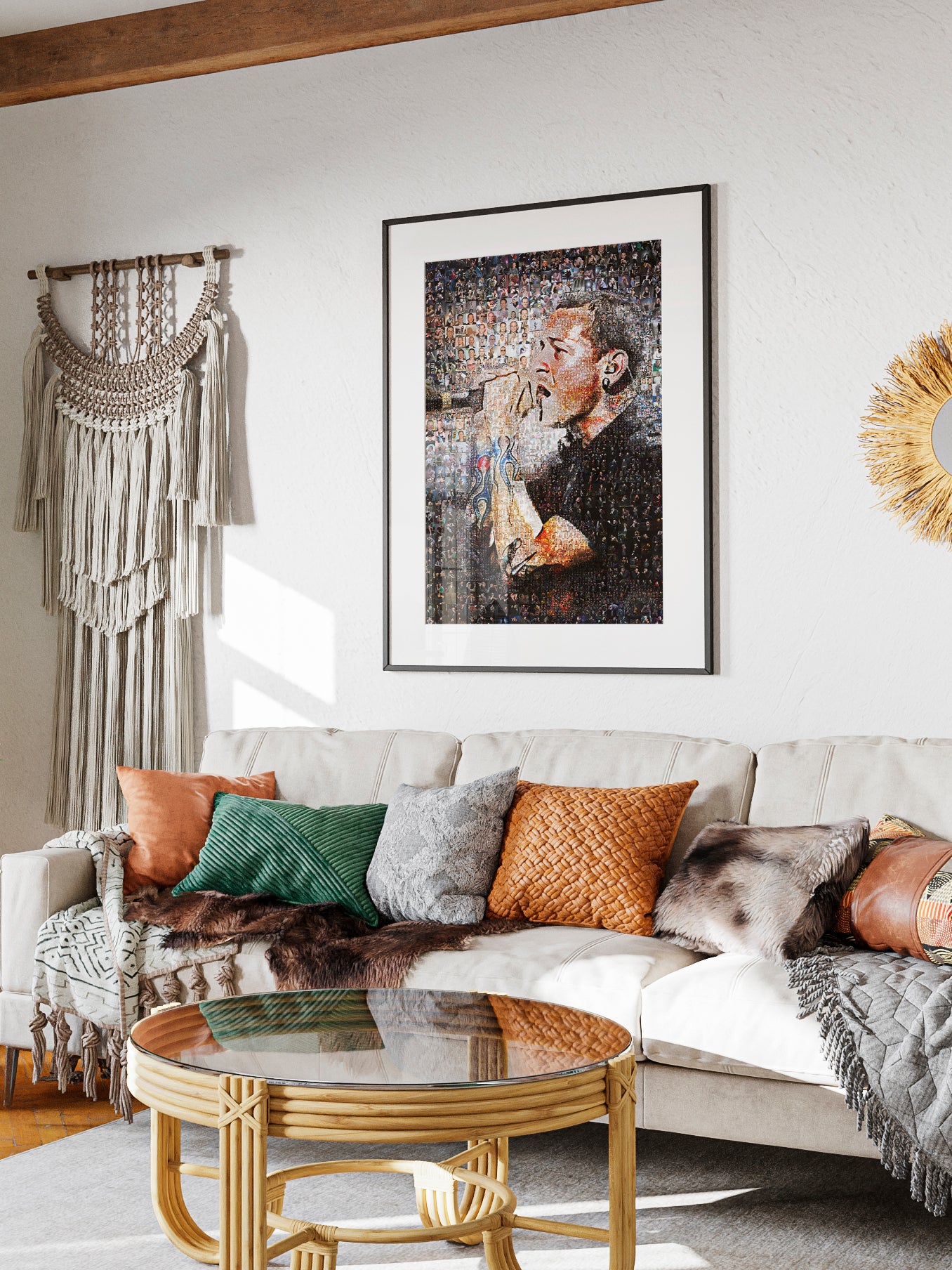 Chester Bennington Mosaic Artwork - Celebrating the Legacy of Linkin Park | Perfect for Music Fans AtelierMosaics