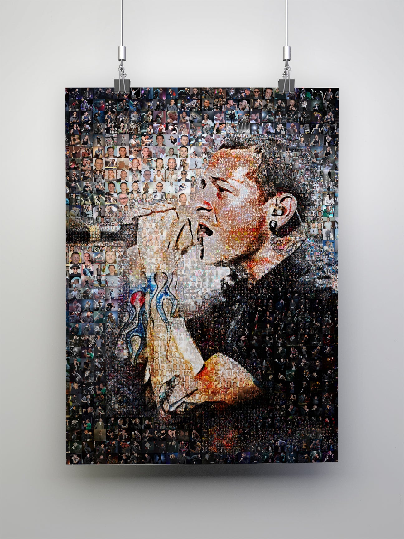 Chester Bennington Mosaic Artwork - Celebrating the Legacy of Linkin Park | Perfect for Music Fans AtelierMosaics