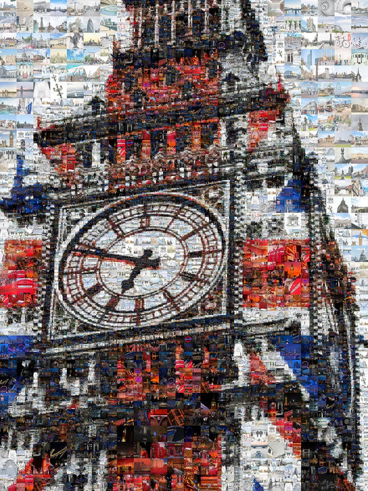 Stunning London Mosaic Artwork Featuring Iconic Big Ben - Perfect for Home Decor AtelierMosaics