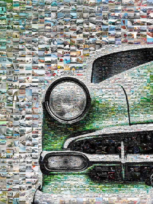 Vintage Car Mosaic Art - Unique Wall Decor for Automotive Enthusiasts AtelierMosaics