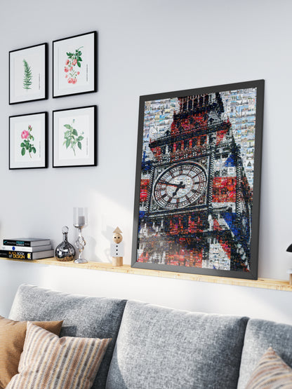 Stunning London Mosaic Artwork Featuring Iconic Big Ben - Perfect for Home Decor AtelierMosaics