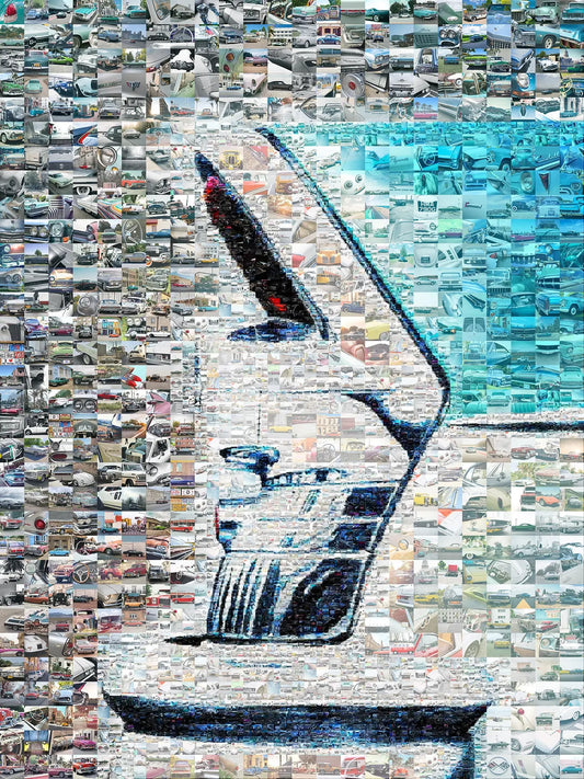 Stunning Automotive Mosaic Artwork - Unique Car-Themed Decor for Enthusiasts AtelierMosaics