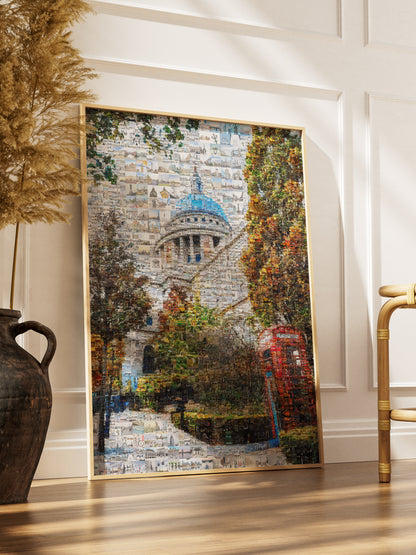 Stunning London Mosaic Art Print - Iconic Cityscapes & Landmarks - Perfect Wall Décor for Home or Office AtelierMosaics