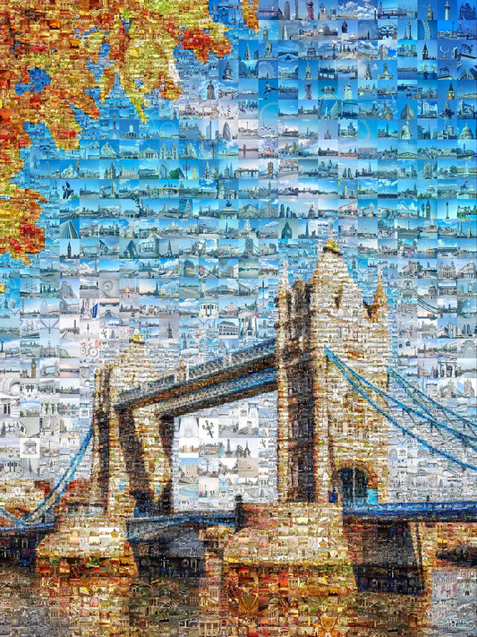 Stunning London Mosaic Artwork - Iconic Tower Bridge and Cityscape Collection AtelierMosaics