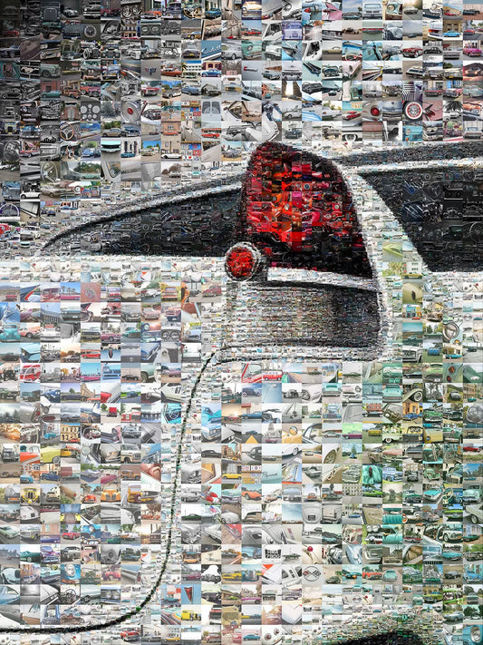 Stunning Automotive Mosaic Art - Unique Car-Themed Wall Decor for Auto Enthusiasts AtelierMosaics