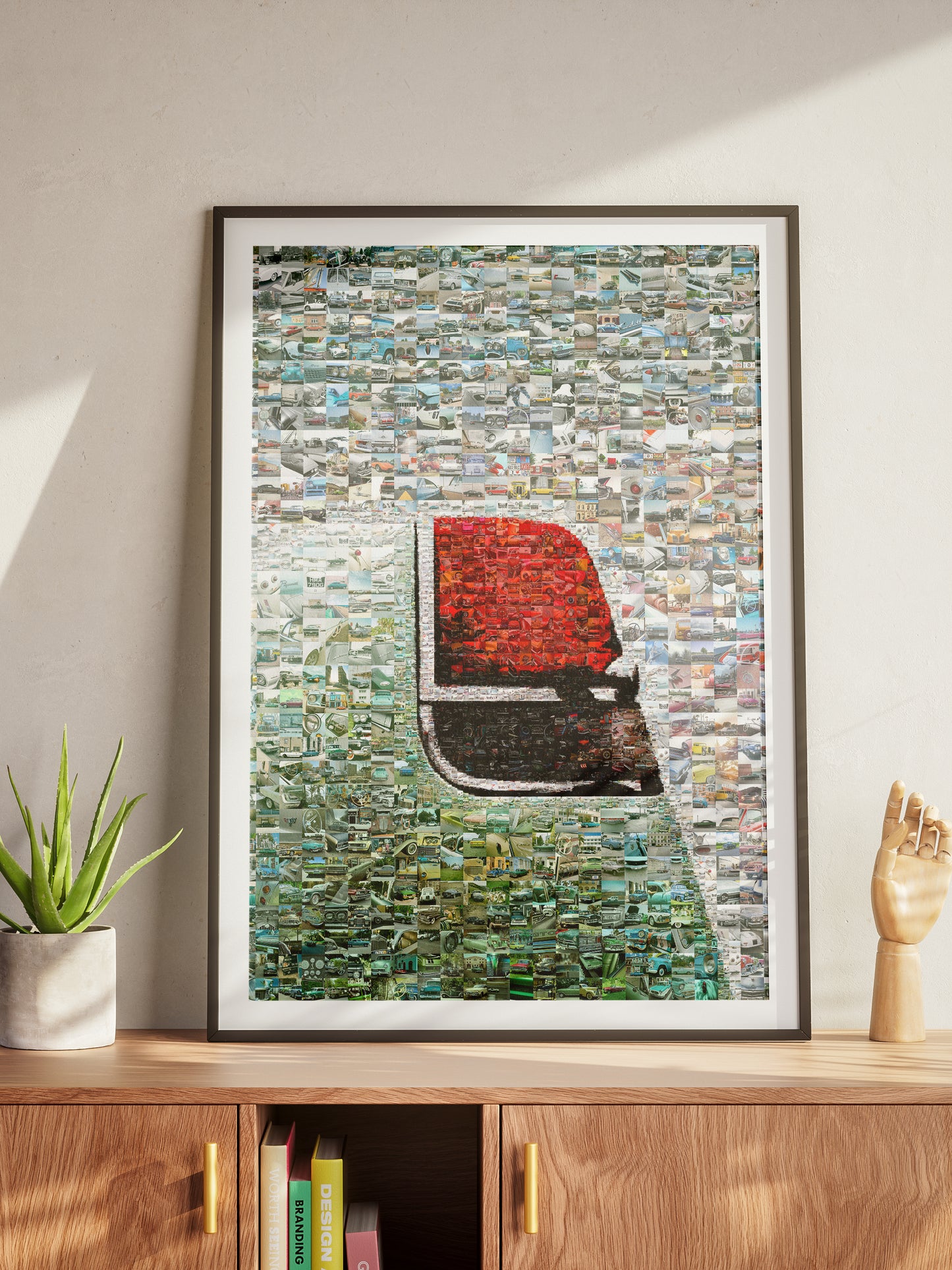 Stunning Automotive Mosaic Art - Unique Car Collage for Car Enthusiasts and Home Decor AtelierMosaics