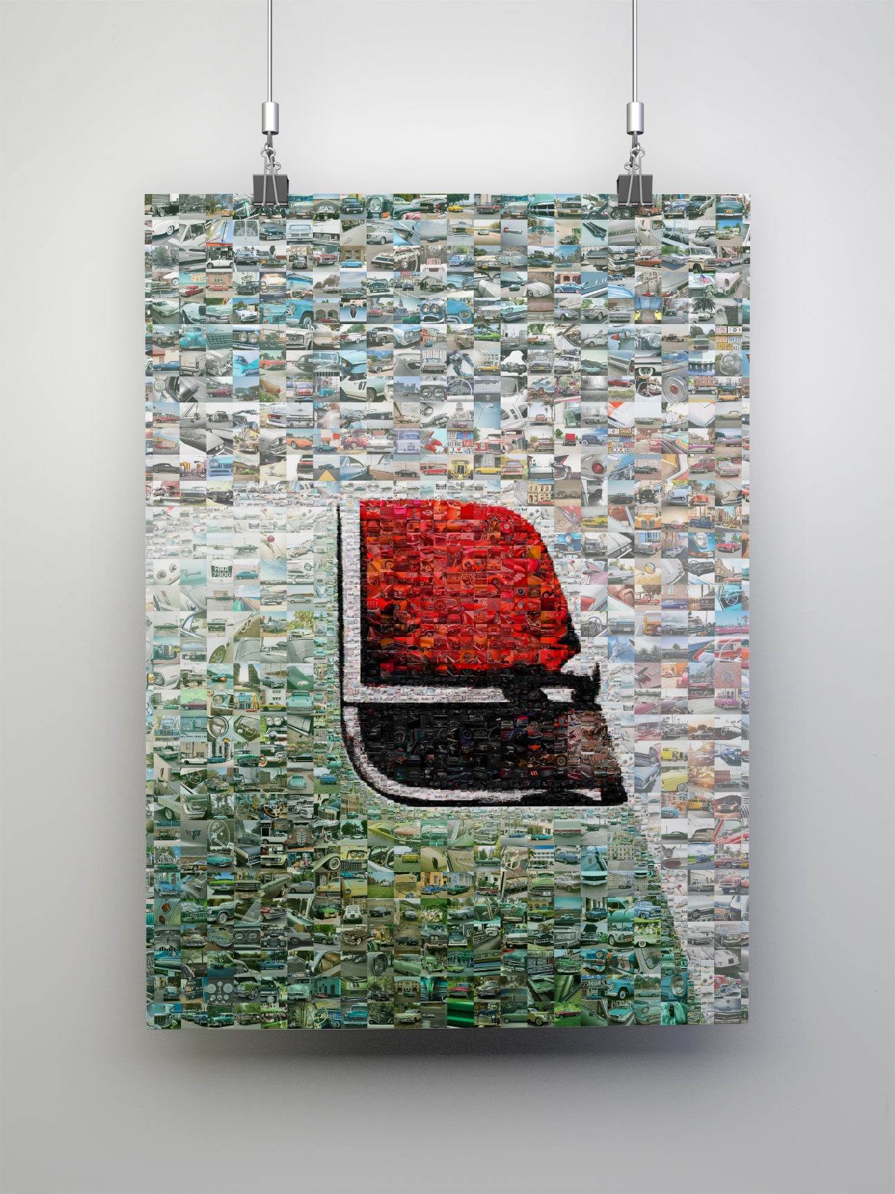Stunning Automotive Mosaic Art - Unique Car Collage for Car Enthusiasts and Home Decor AtelierMosaics