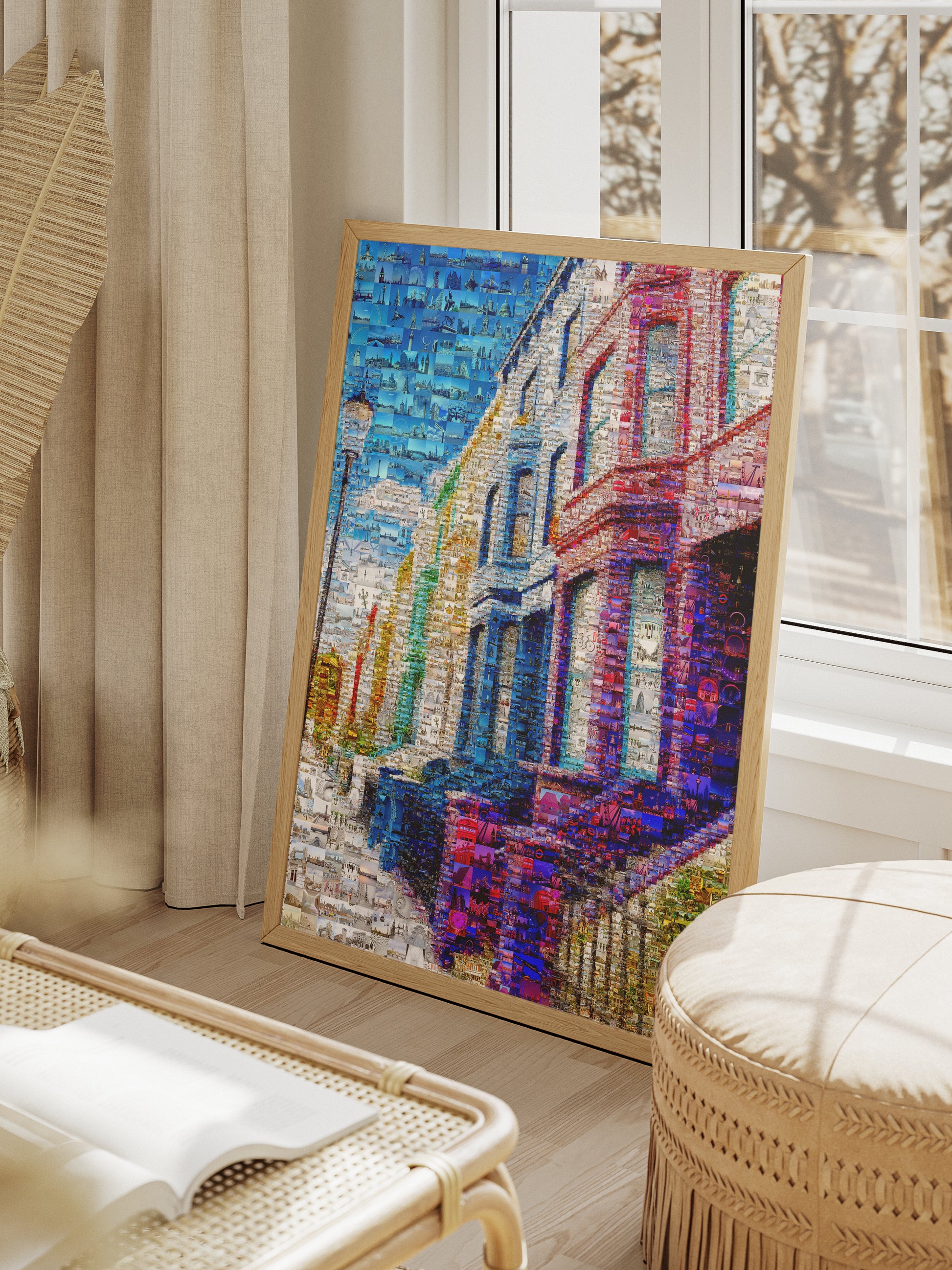 Stunning London Mosaic Artwork - Vibrant Cityscape Collage for Home Décor AtelierMosaics