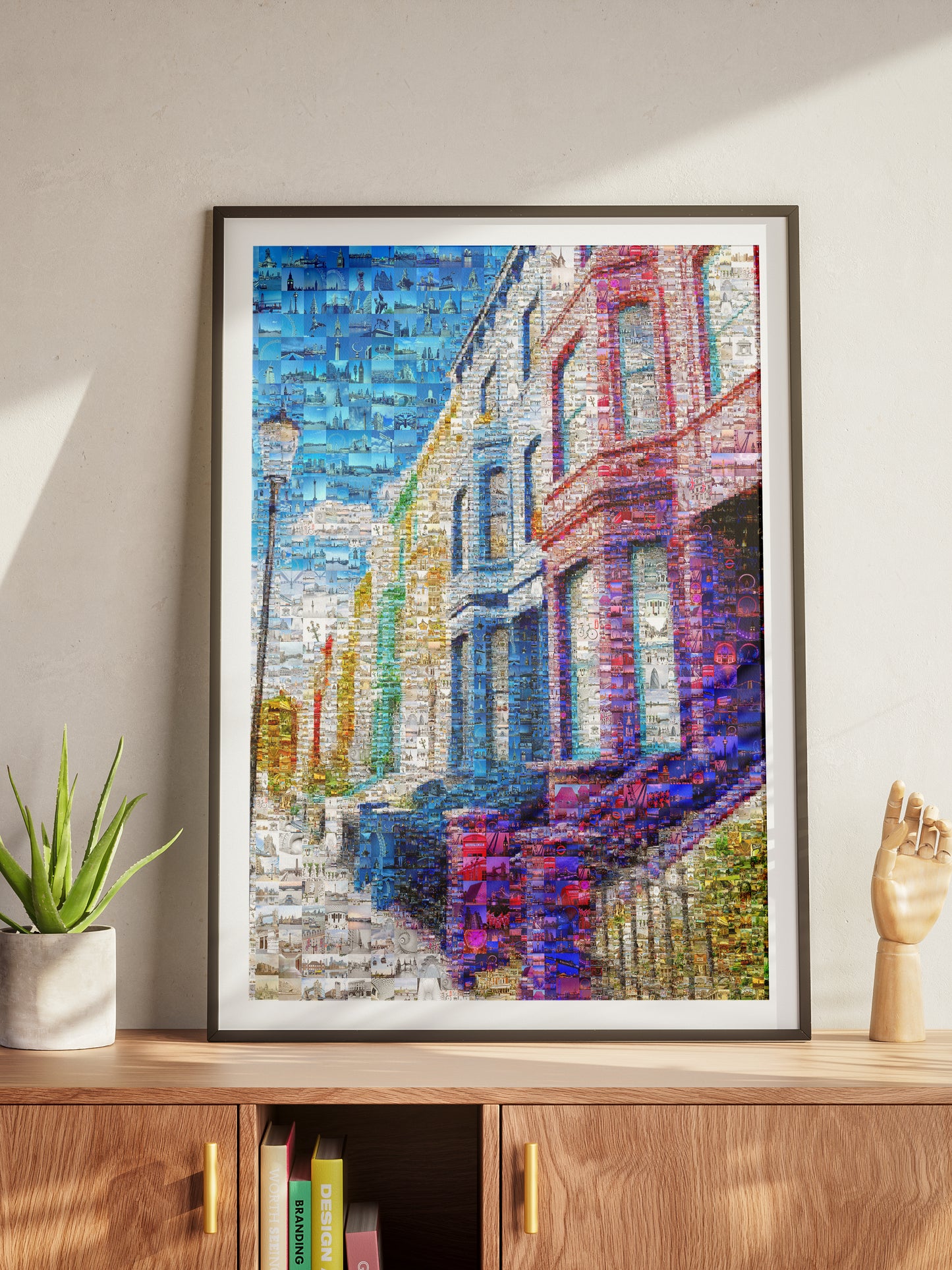Stunning London Mosaic Artwork - Vibrant Cityscape Collage for Home Décor AtelierMosaics