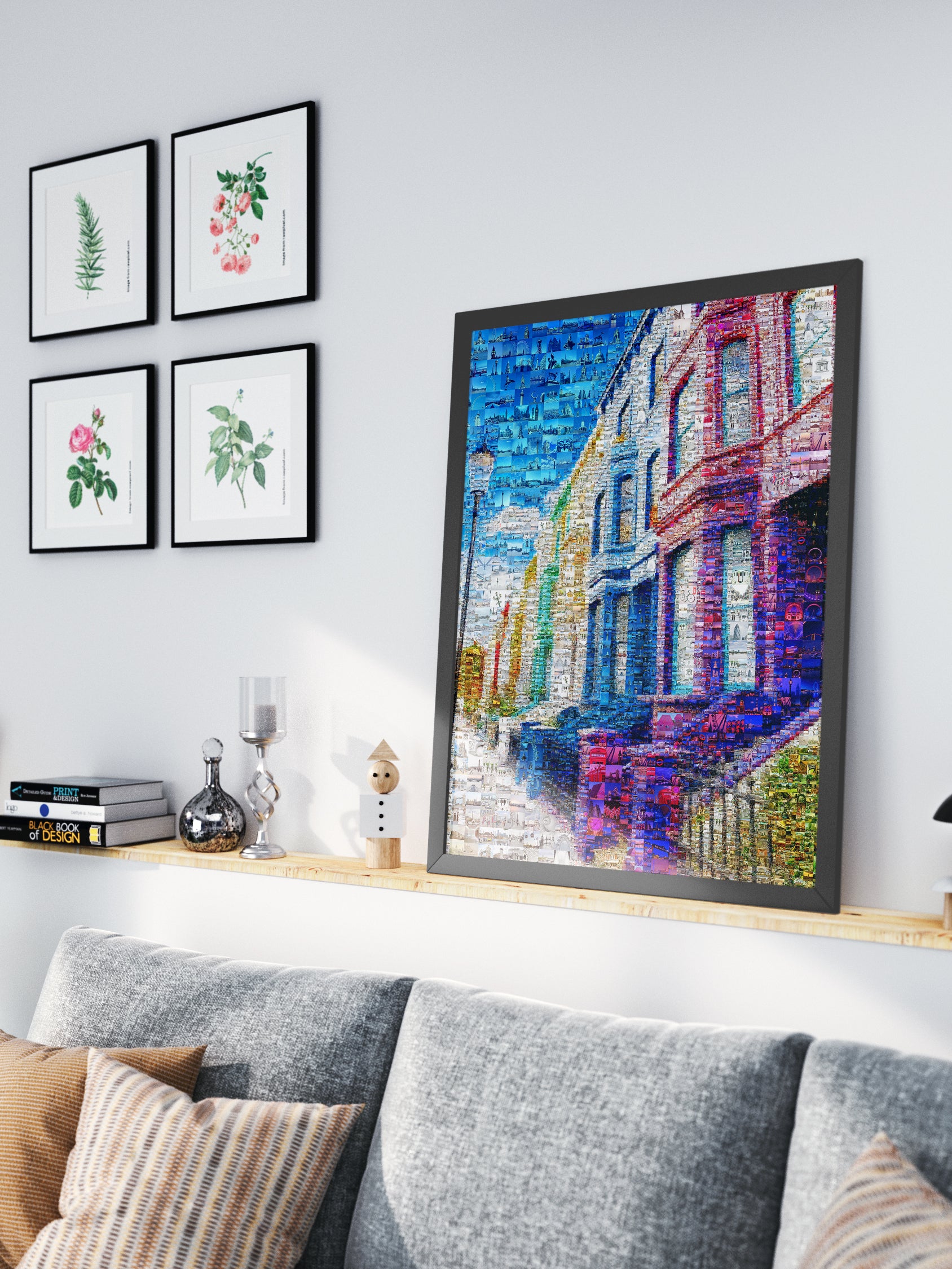 Stunning London Mosaic Artwork - Vibrant Cityscape Collage for Home Décor AtelierMosaics