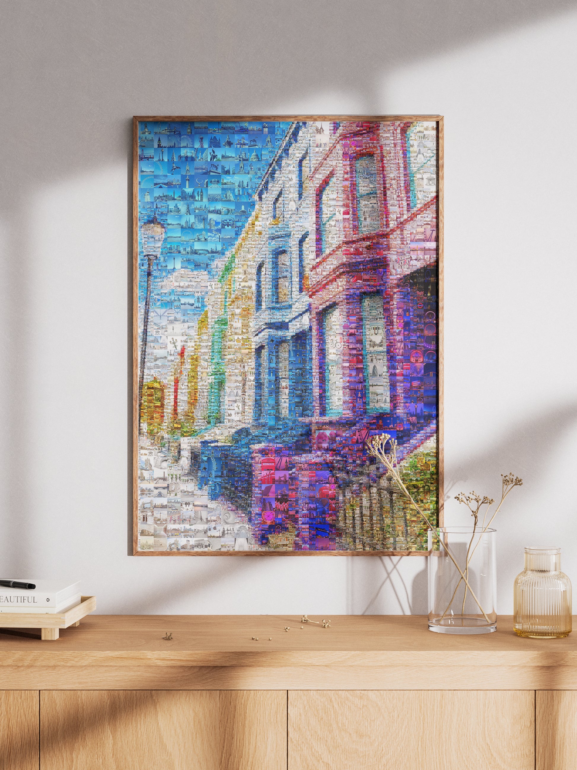 Stunning London Mosaic Artwork - Vibrant Cityscape Collage for Home Décor AtelierMosaics