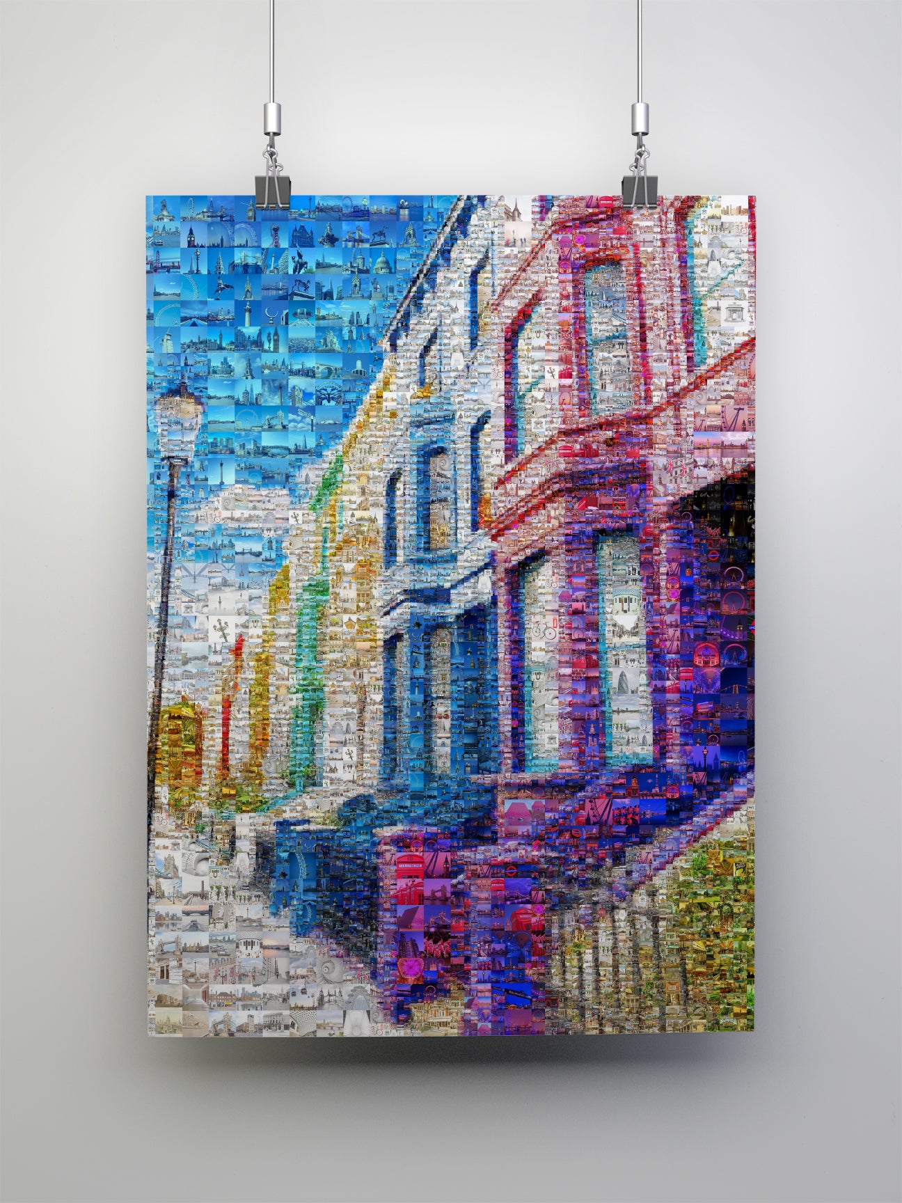 Stunning London Mosaic Artwork - Vibrant Cityscape Collage for Home Décor AtelierMosaics
