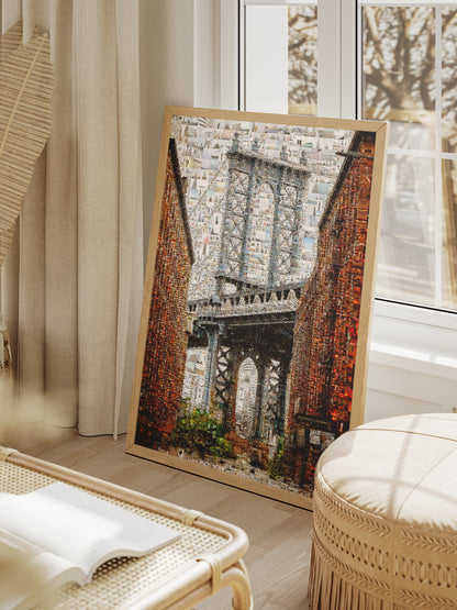 Stunning Brooklyn Bridge Mosaic Art - Unique Wall Decor for Home and Office AtelierMosaics