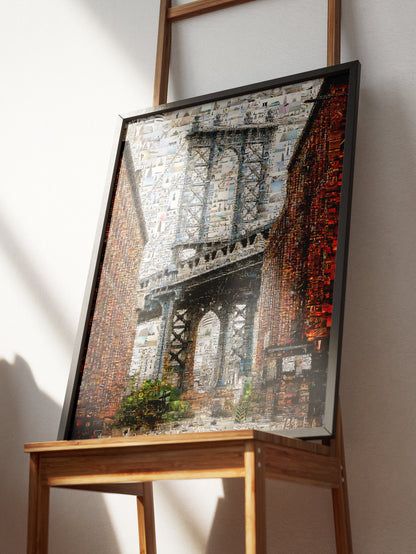 Stunning Brooklyn Bridge Mosaic Art - Unique Wall Decor for Home and Office AtelierMosaics
