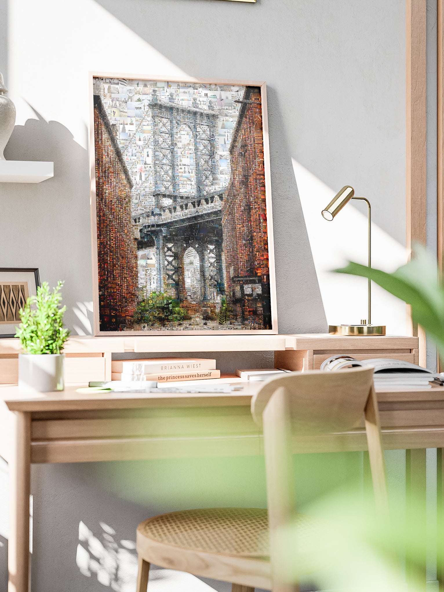 Stunning Brooklyn Bridge Mosaic Art - Unique Wall Decor for Home and Office AtelierMosaics