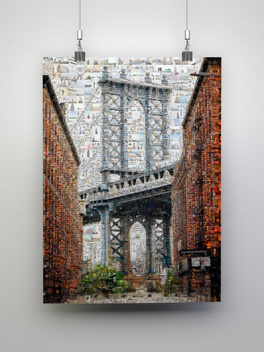 Stunning Brooklyn Bridge Mosaic Art - Unique Wall Decor for Home and Office