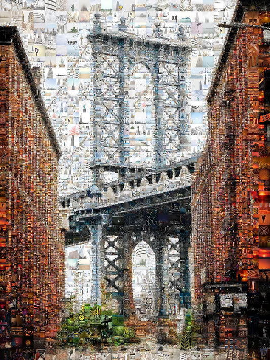 Stunning Brooklyn Bridge Mosaic Art - Unique Wall Decor for Home and Office AtelierMosaics