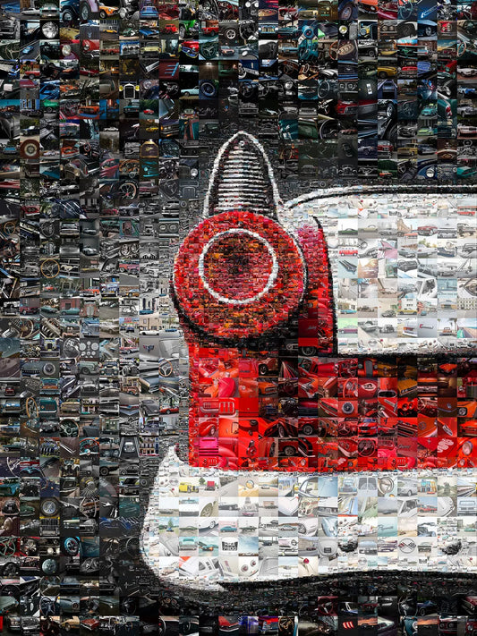 Stunning Vintage Car Mosaic Art - Unique Wall Decor for Car Lovers and Collectors AtelierMosaics