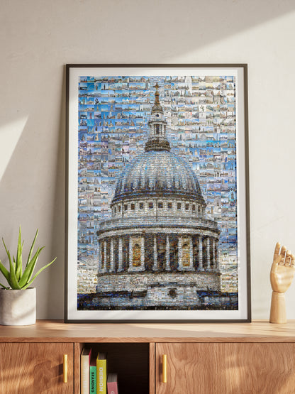 Stunning London Mosaic Artwork - Iconic St. Paul's Cathedral in Vibrant Detail AtelierMosaics