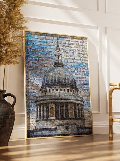 Stunning London Mosaic Artwork - Iconic St. Paul's Cathedral in Vibrant Detail AtelierMosaics