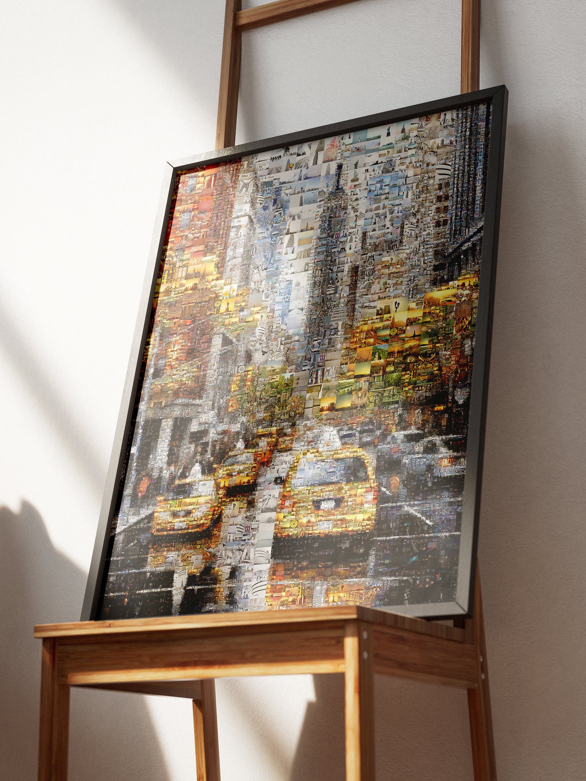 Stunning Urban Mosaic Artwork - Captivating Cityscape with Yellow Taxis and Iconic Landmarks AtelierMosaics