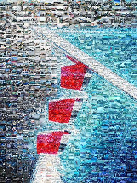 Stunning Automotive Mosaic Art - Unique Wall Décor for Car Enthusiasts and Art Lovers AtelierMosaics