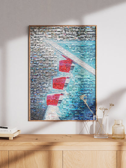 Stunning Automotive Mosaic Art - Unique Wall Décor for Car Enthusiasts and Art Lovers AtelierMosaics