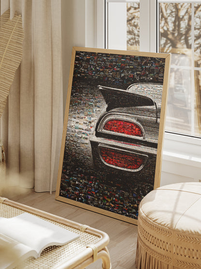 Stunning Car Mosaic Artwork - Unique Automotive Wall Decor for Car Lovers and Enthusiasts AtelierMosaics